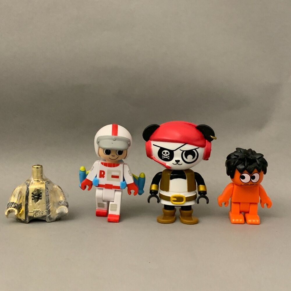 Ryans World Figures Moe‎ Panda Bear Pirate Lot of 4